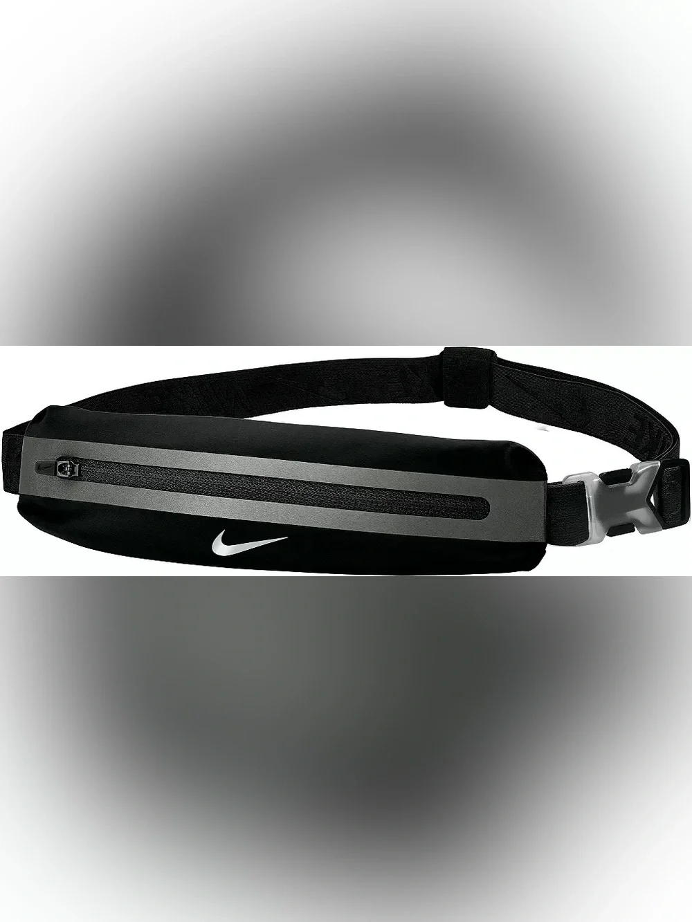 Nike Slim Waistpack Black Running Belt Adjustable Zip Pouch